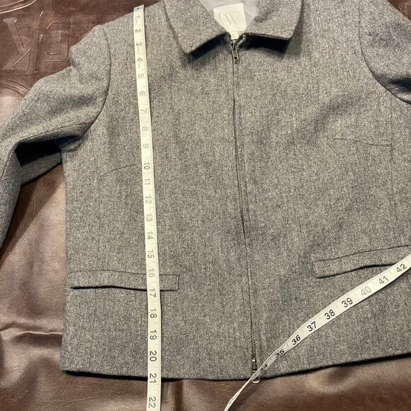 Vintage 80's Clifford &‎ Wills Wool Zip up Grey Jacket Womens 8 Classic - Picture 13 of 13